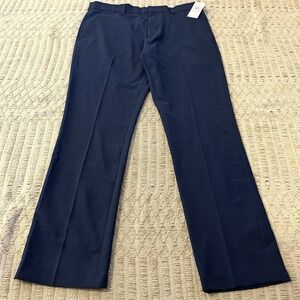 NWT Perry Ellis Men‎ Premium Navy Tech+Suit Pant Stretch 32x30 Moisture Wick